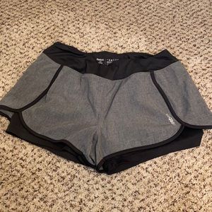 Reebok - Grey & Black Athletic Shorts